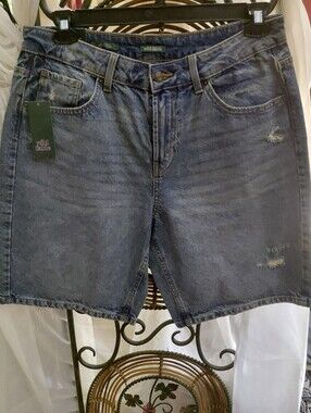 Wild Fable Distressed Mid-Rise Denim Women's Shorts